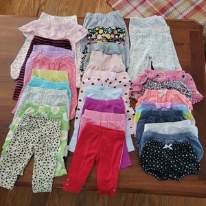 Lot of 29 pieces Baby girl pants/shorts